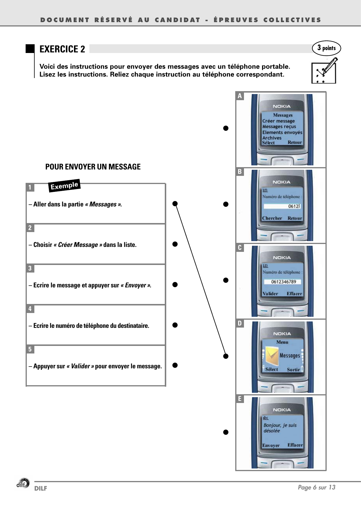 Exercice 2 — Envoyer un message avec un téléphone portable 1