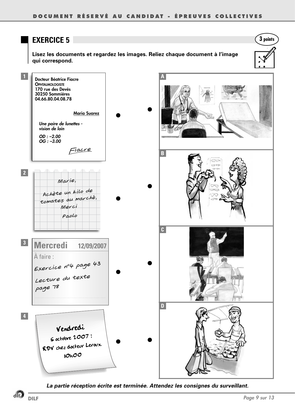Exercice 5 — Relier chaque document à l'image correspondante 1