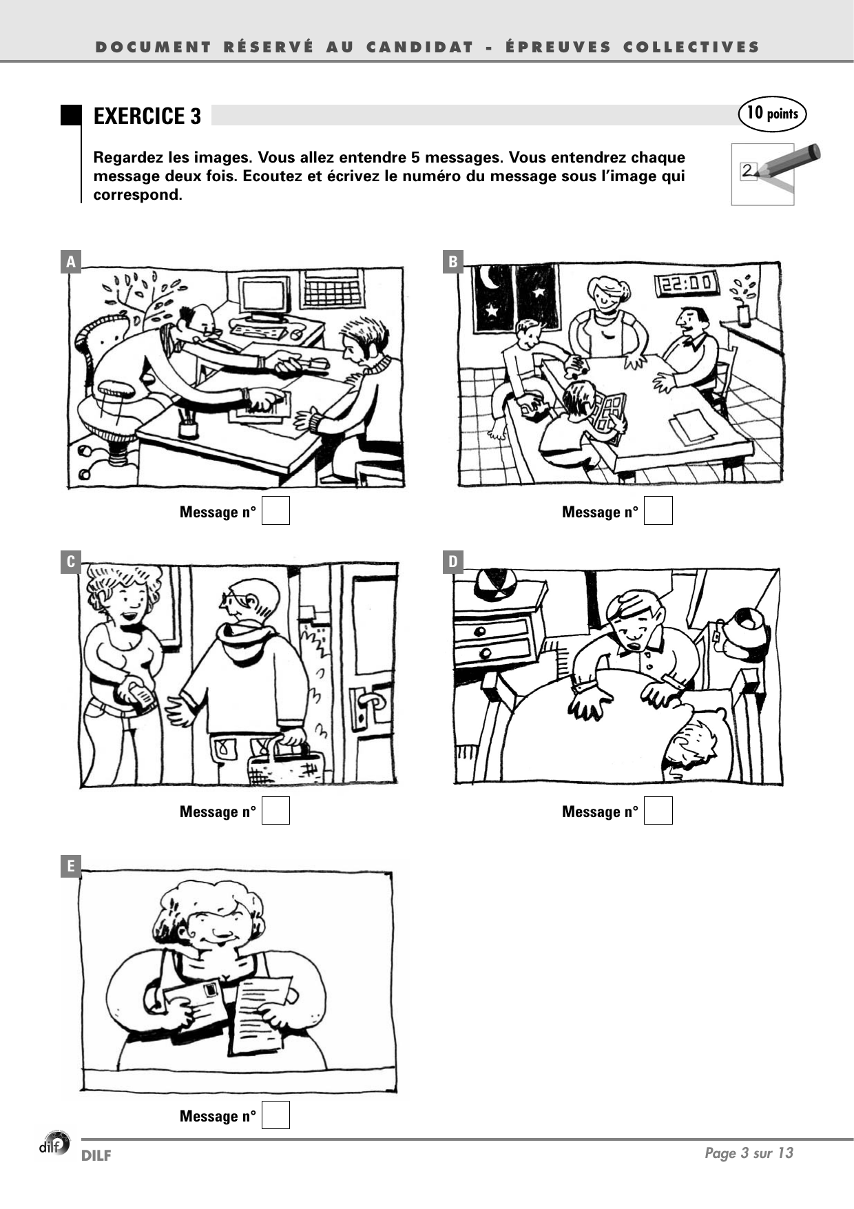 Exercice 3 — Associer les messages aux images 1