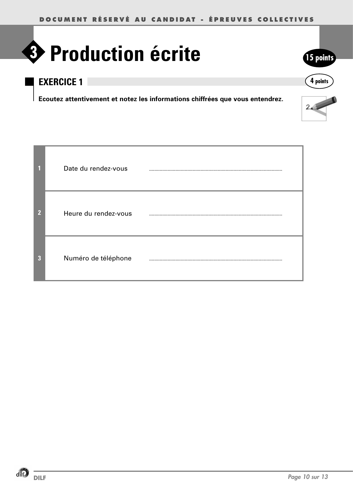 Exercice 1 — Noter un numéro, un prix, une date 1