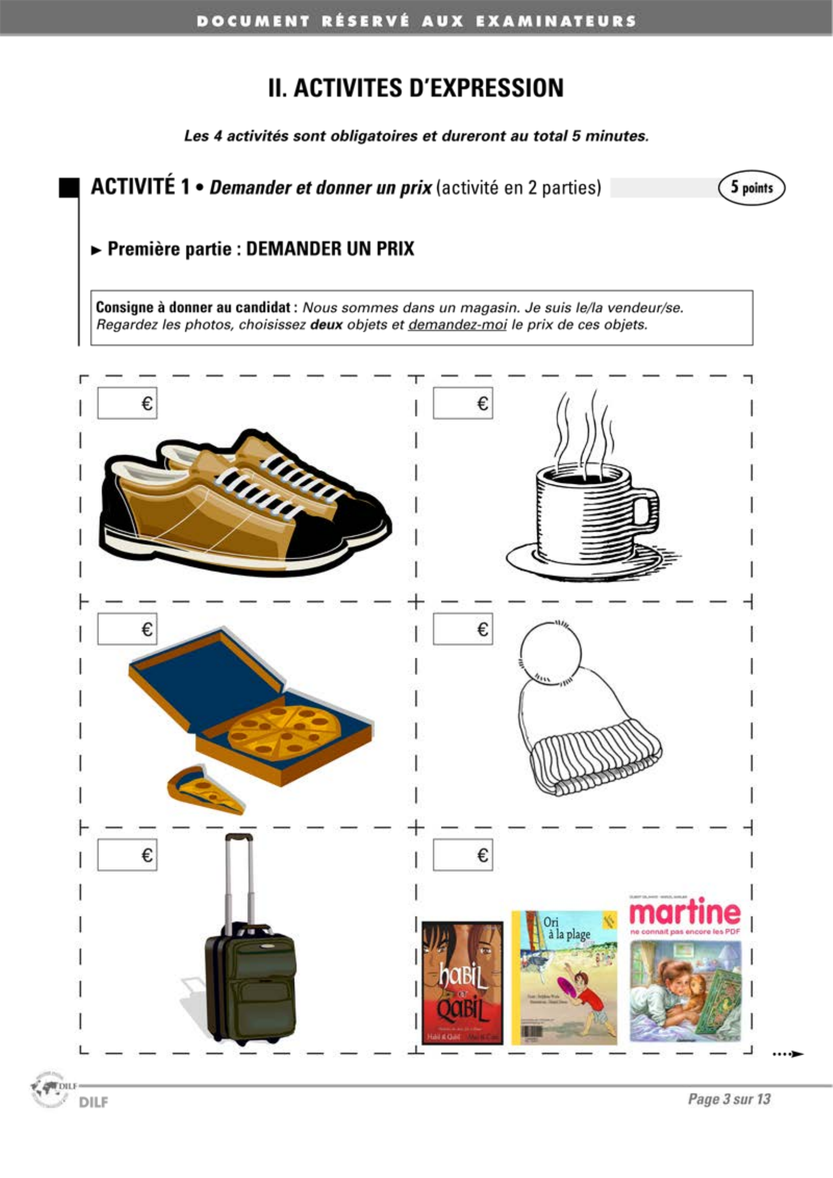 Activité 1 — Demander et donner un prix 1