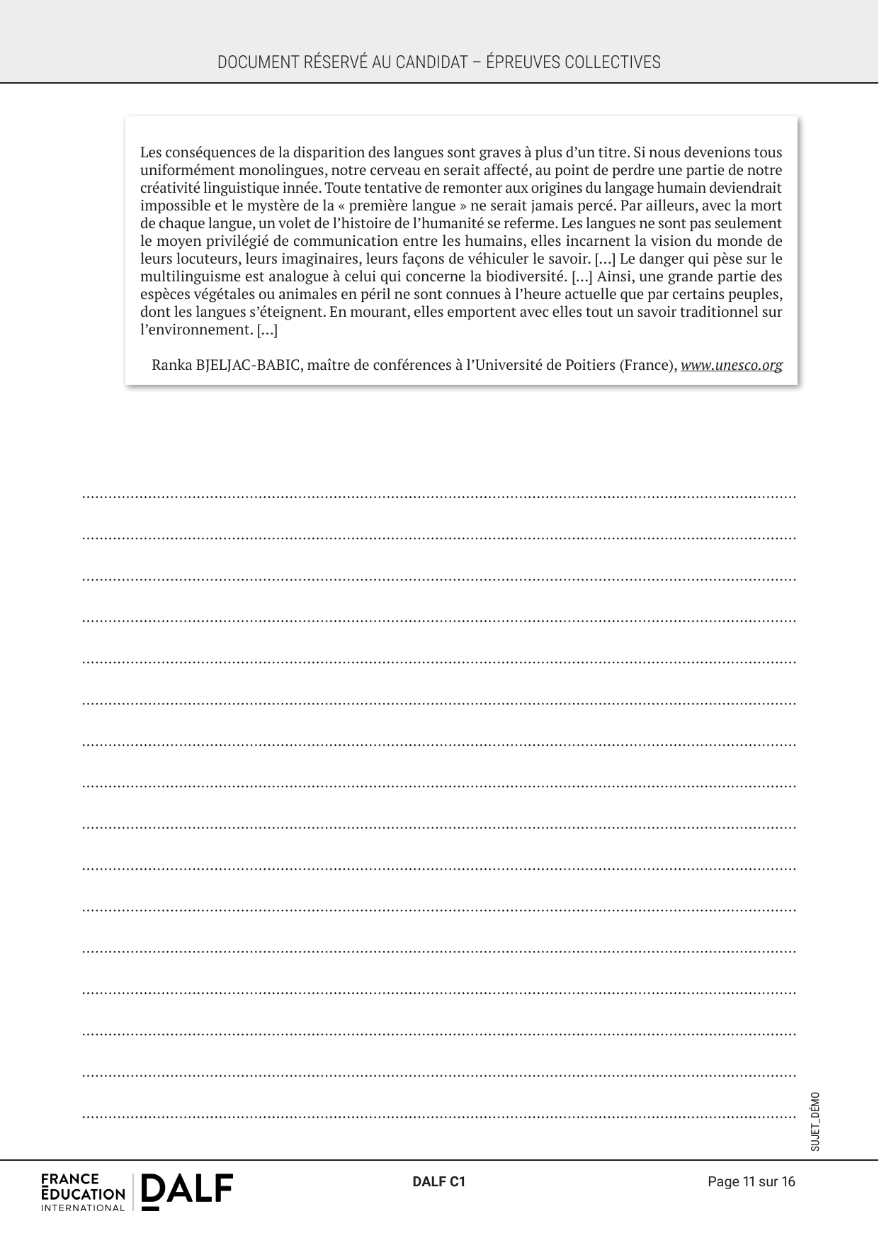 Epreuve no 1 — Synthese de documents 3